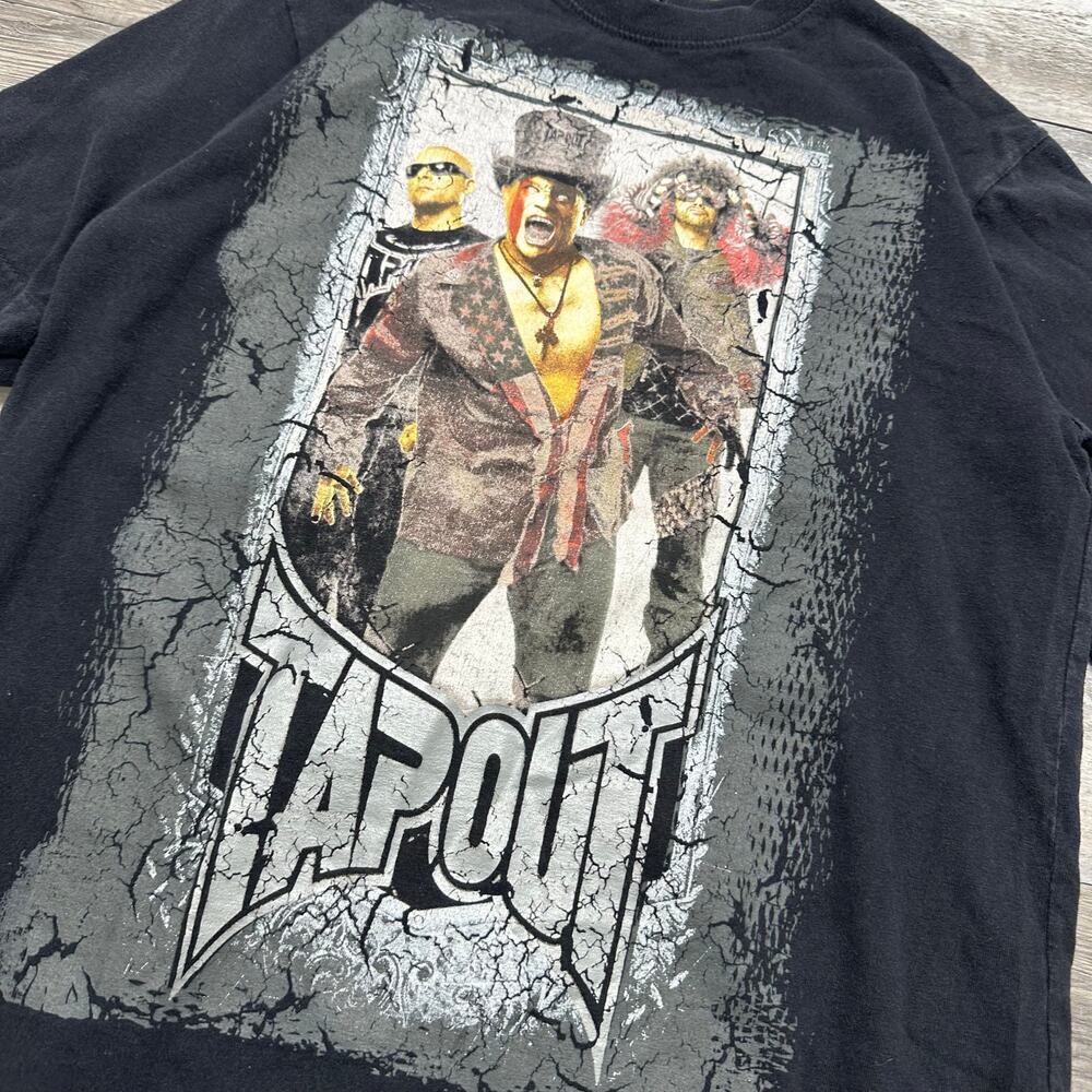 Vintage Black Y2k Mens S Tapout Crewneck Short Sleeve Square Graphic‎ Tshirt
